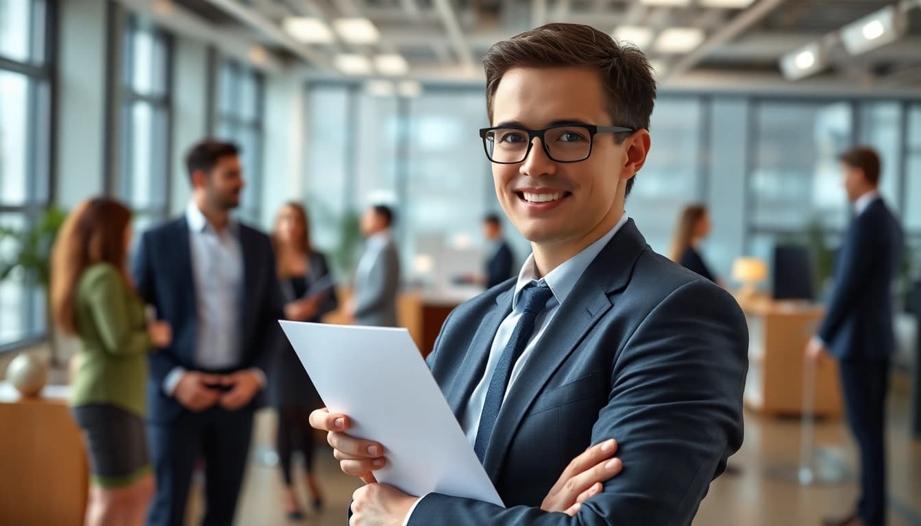 Headhunter Ingenieure vermittelt Ingenieure erfolgreich in einem modernen Büro.