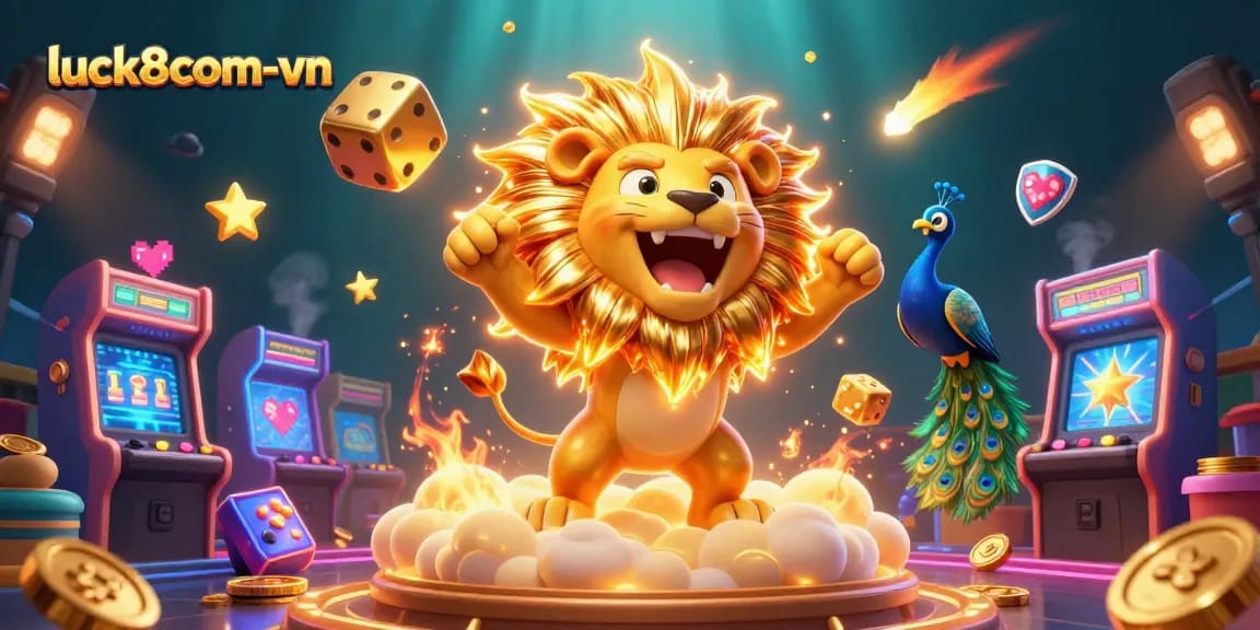 Experience thrilling gaming at luck8com-vn with action-packed casino adventures featuring vibrant 3D characters and elements.