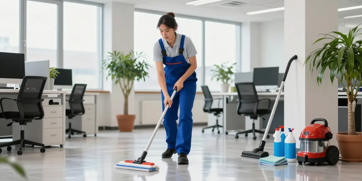 Büroreinigung in Solothurn mit einem professionellen Reiniger, der die Hygiene am Arbeitsplatz durch effektive Gebäudereinigung Solothurn-Dienstleistungen verbessert.