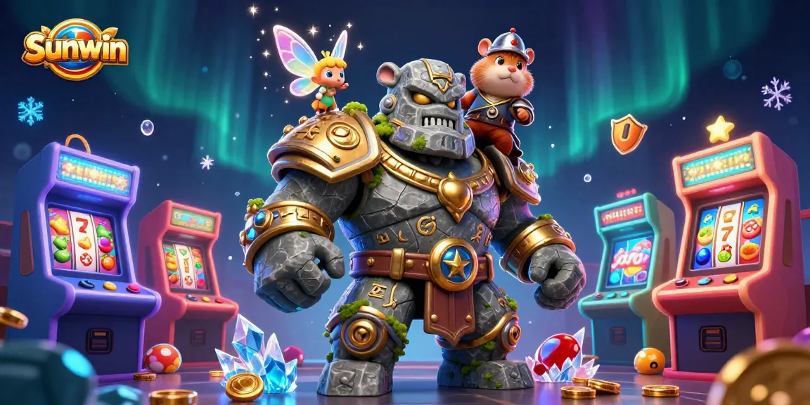 Sunwin's animated golem guardian and friends bring thrilling action to the casino world.