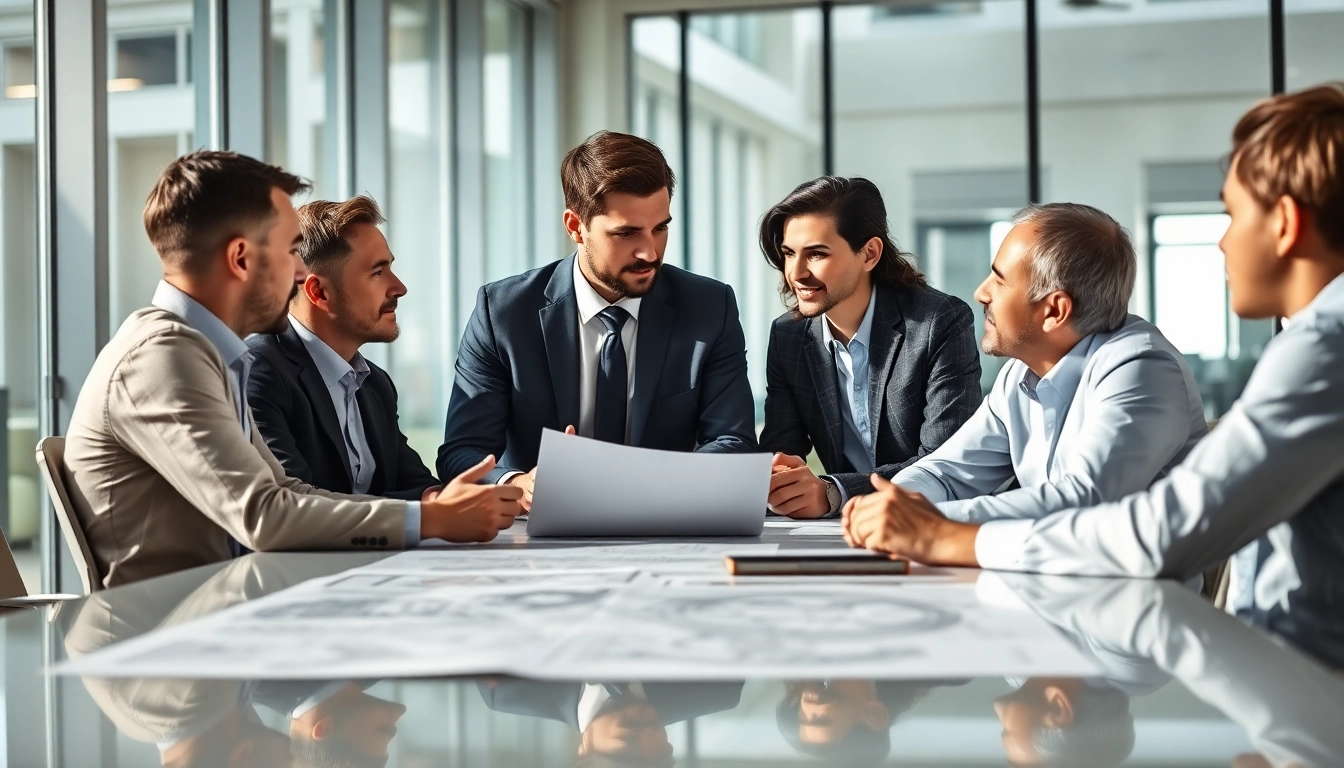 Headhunter Ingenieure in einem modernen Büro, wo Karrierechancen diskutiert werden.