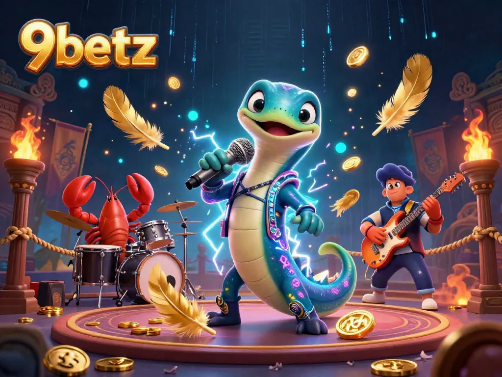 Experience the dynamic energy of 9betz with an electrifying underwater casino performance featuring a DJ eel and musical sea creatures.