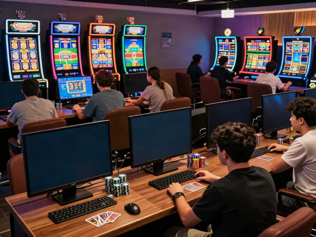 Dynamic gaming scene showcasing players on Nohuwin, the leading online betting platform.