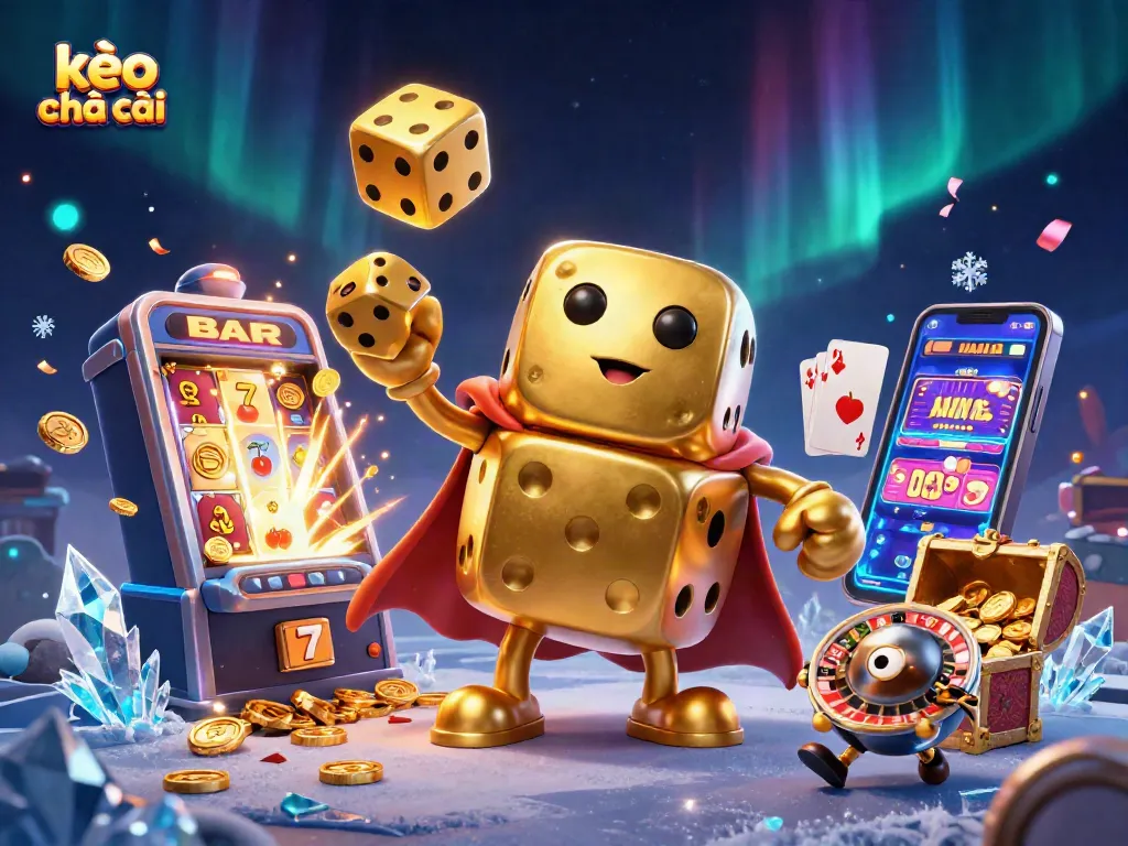 Bet on kèo nhà cái with this vibrant 3D illustration of characters showcasing casino excitement.
