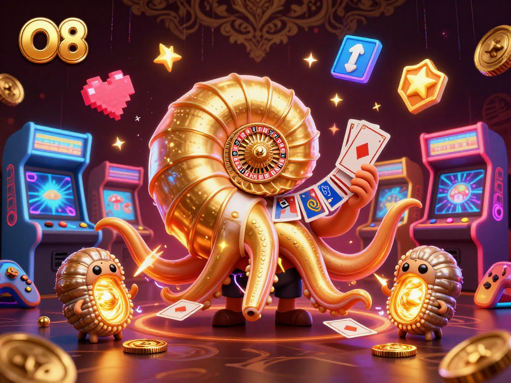 Experience big wins with O8's vibrant 3D casino scene featuring dynamic gameplay elements.