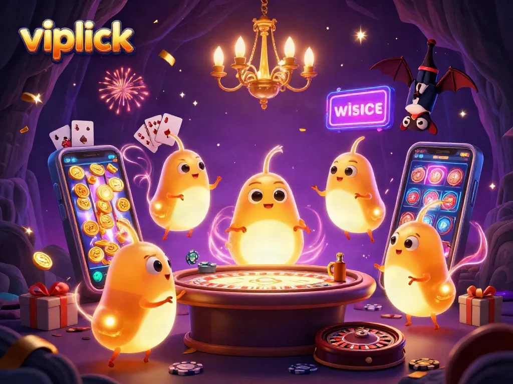 Experience the vibrant world of vipluck as glowworms illuminate a cave casino with dynamic games and excitement.
