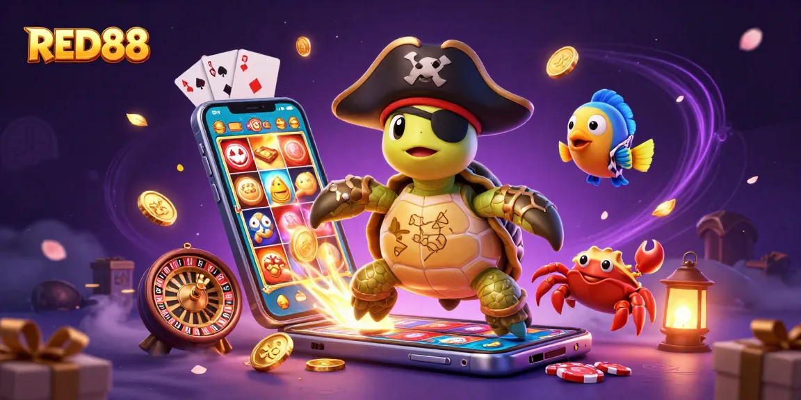 Engage with RED88 through enticing slots and casino games featuring colorful treasures.