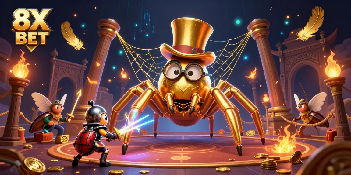 Experience thrilling gameplay with 8X BET in a cinematic casino scene featuring brave characters.